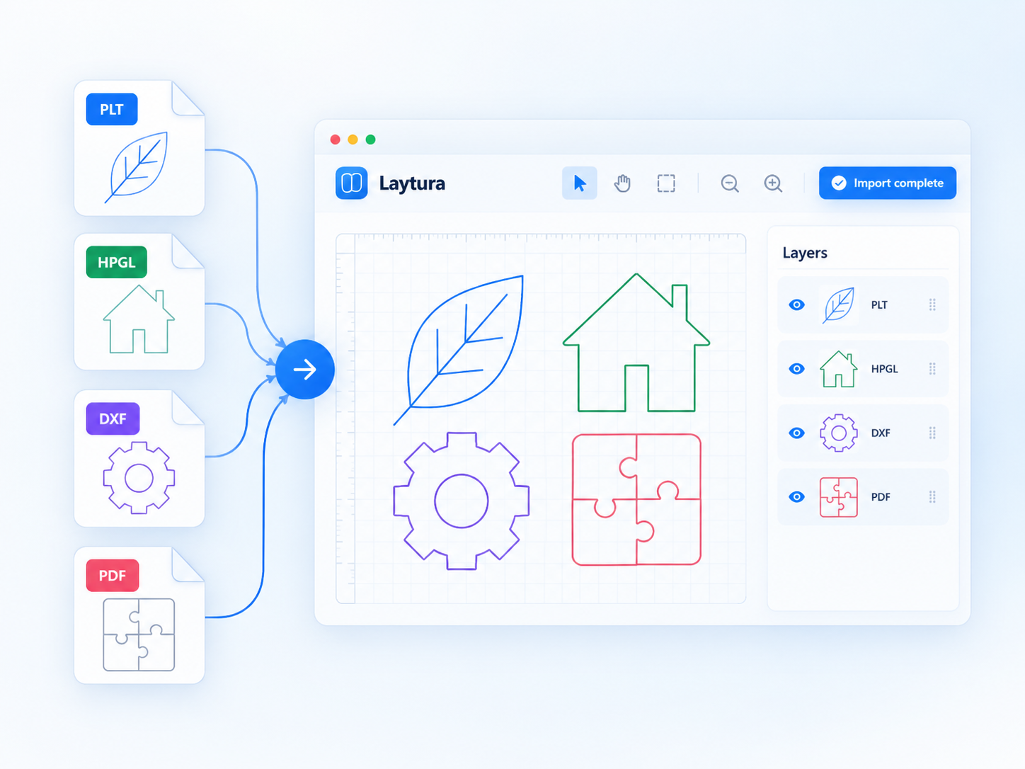 Pattern file formats opening in Laytura